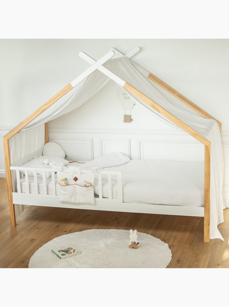 Céu de cama cabana infantil em gaze de algodão | sevira kids Branco Dourado - Kiabi