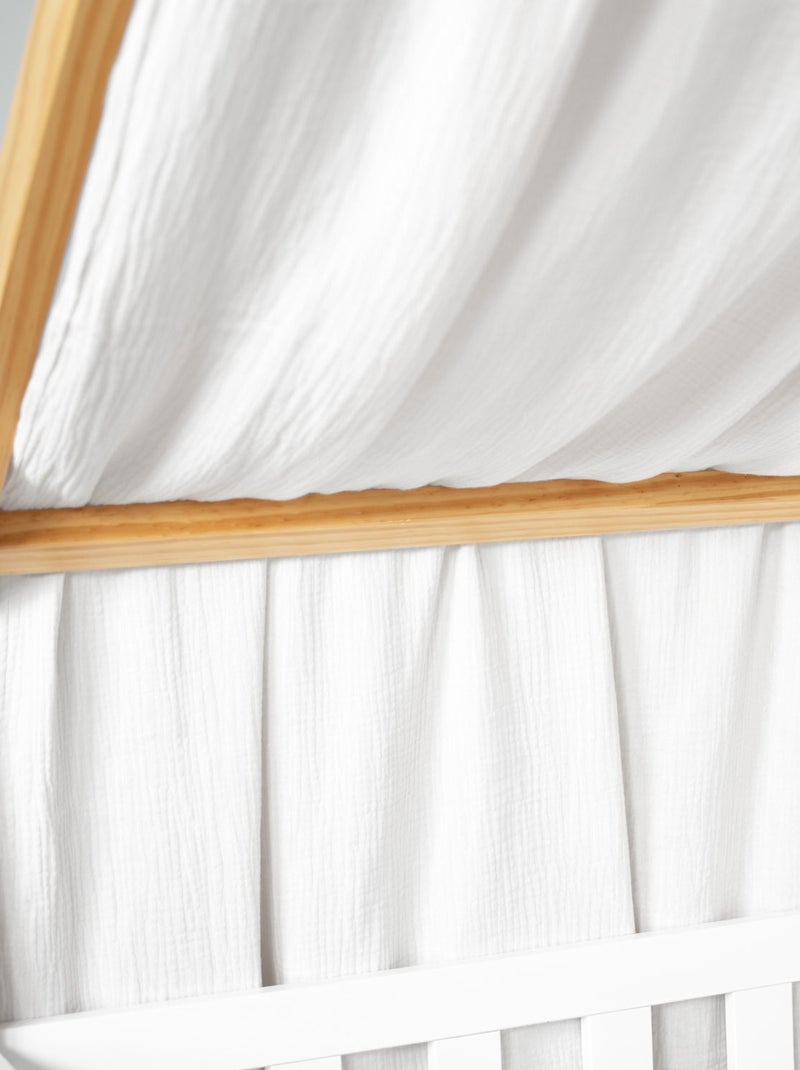 Céu de cama cabana infantil em gaze de algodão | sevira kids Branco - Kiabi