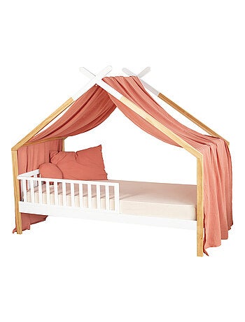 Céu de cama cabana infantil em gaze de algodão | sevira kids