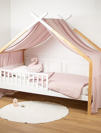 Céu de cama cabana infantil em gaze de algodão | sevira kids