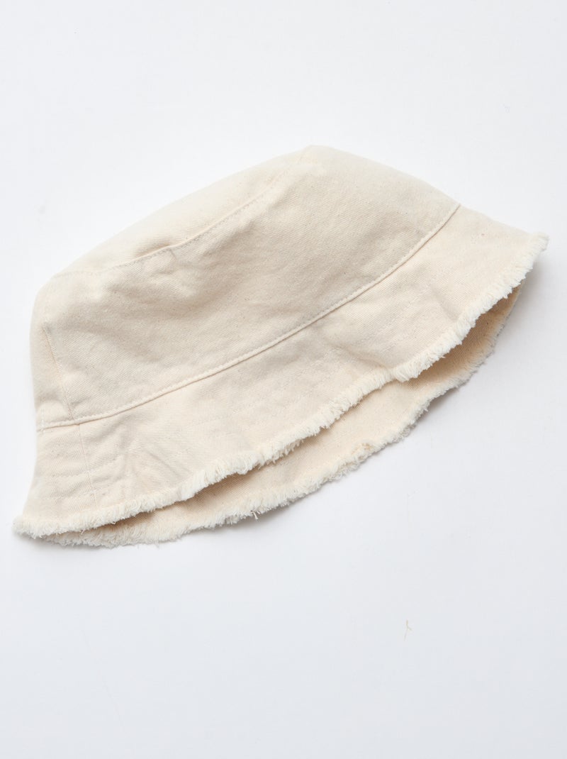 Chapéu Balde Liso Bege - Kiabi