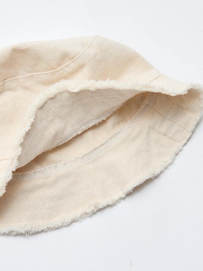 Chapéu Balde Liso Bege - Kiabi