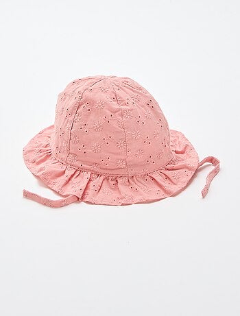 Chapéu bob com bordado inglês e laço