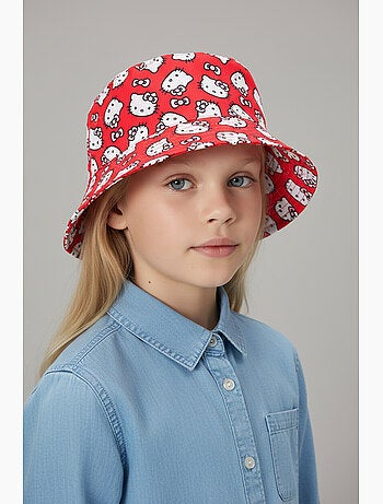 Chapéu-boné hello kitty vermelho menina | licença oficial
