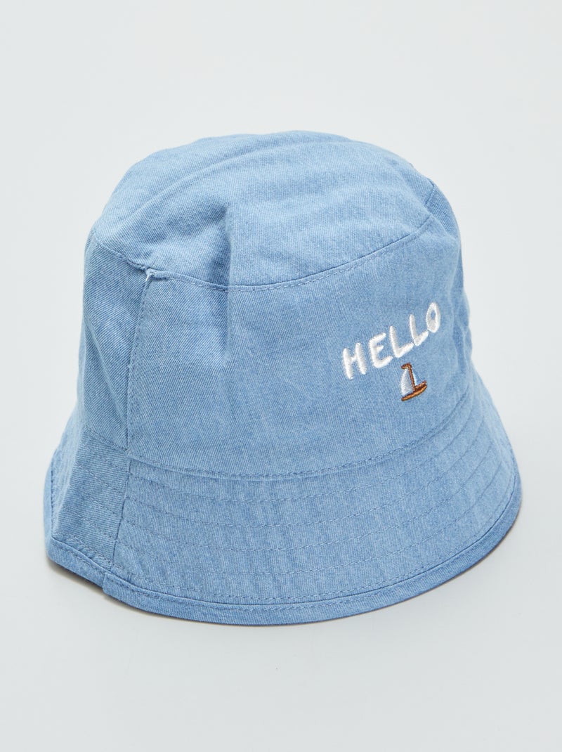 Chapéu bordado 'hello' AZUL - Kiabi