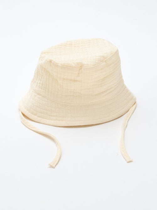 Chapéu Bucket em gaze de algodão - Kiabi