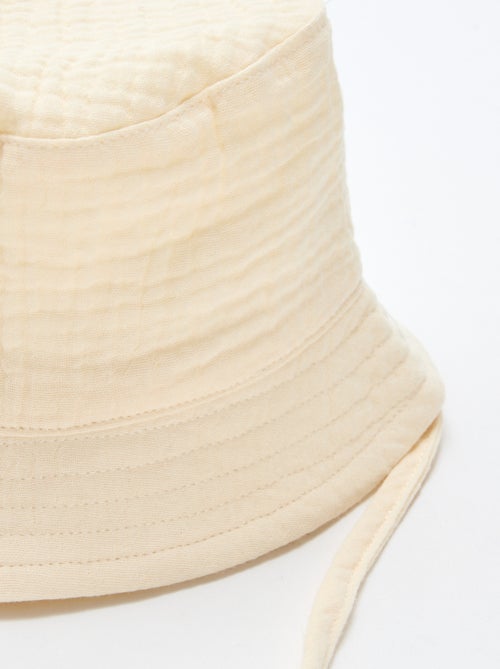 Chapéu Bucket em gaze de algodão - Kiabi