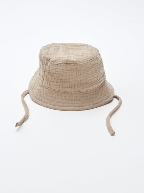 Chapéu Bucket em gaze de algodão - Kiabi
