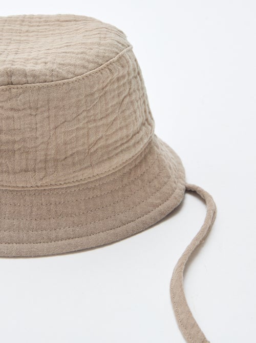 Chapéu Bucket em gaze de algodão - Kiabi
