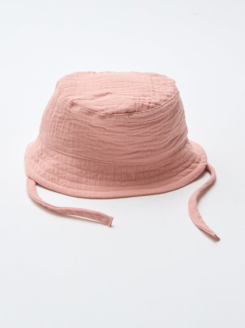 Chapéu Bucket em gaze de algodão - Kiabi