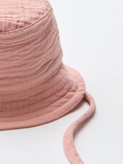 Chapéu Bucket em gaze de algodão - Kiabi