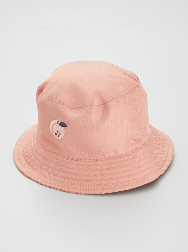 Chapéu com bordado em poliéster reciclado Rosa - Kiabi
