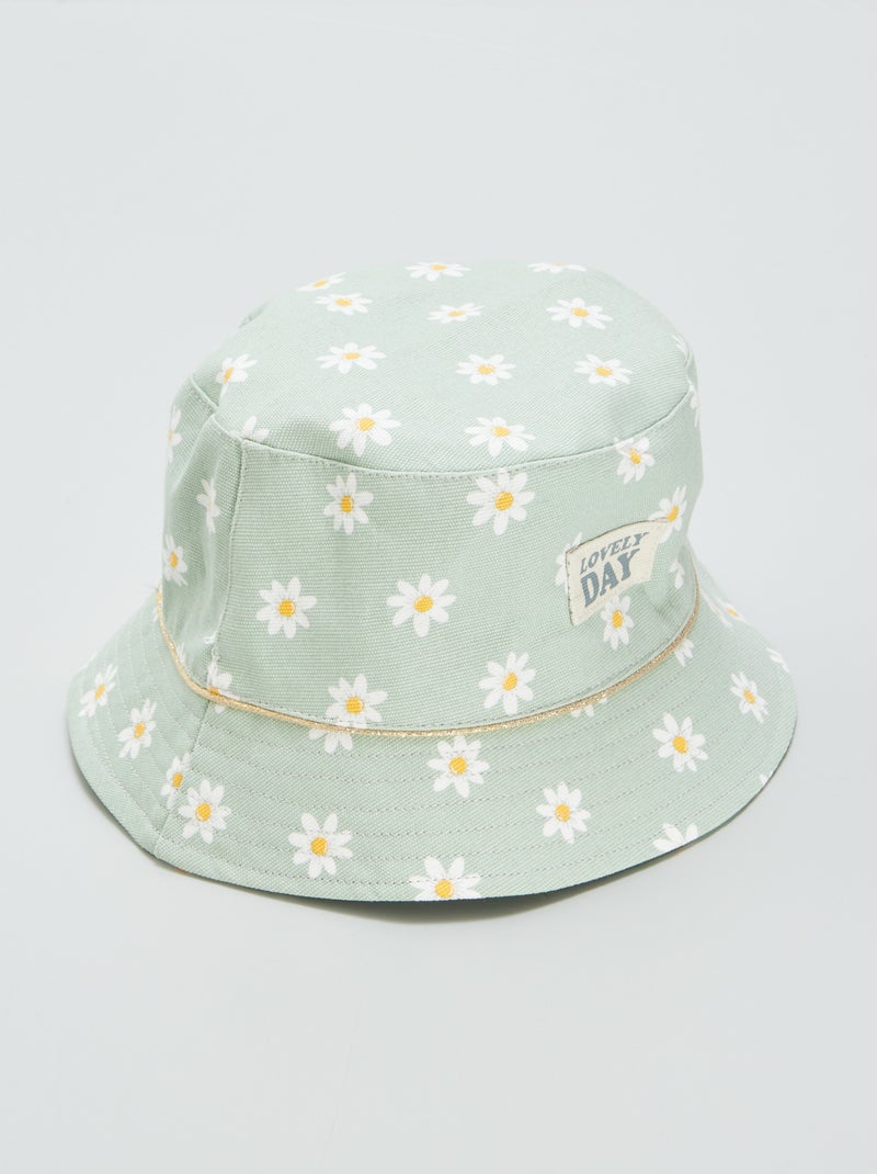 Chapéu com estampado floral AZUL - Kiabi