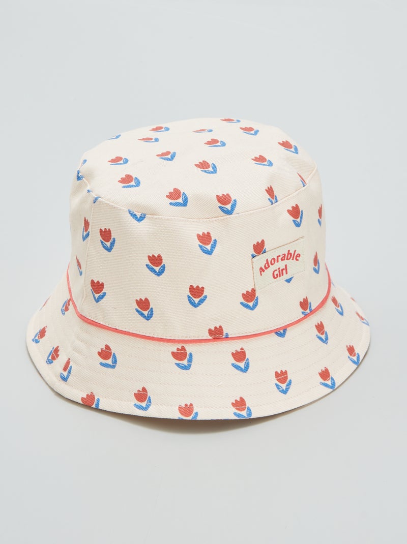 Chapéu com estampado floral ROSA - Kiabi