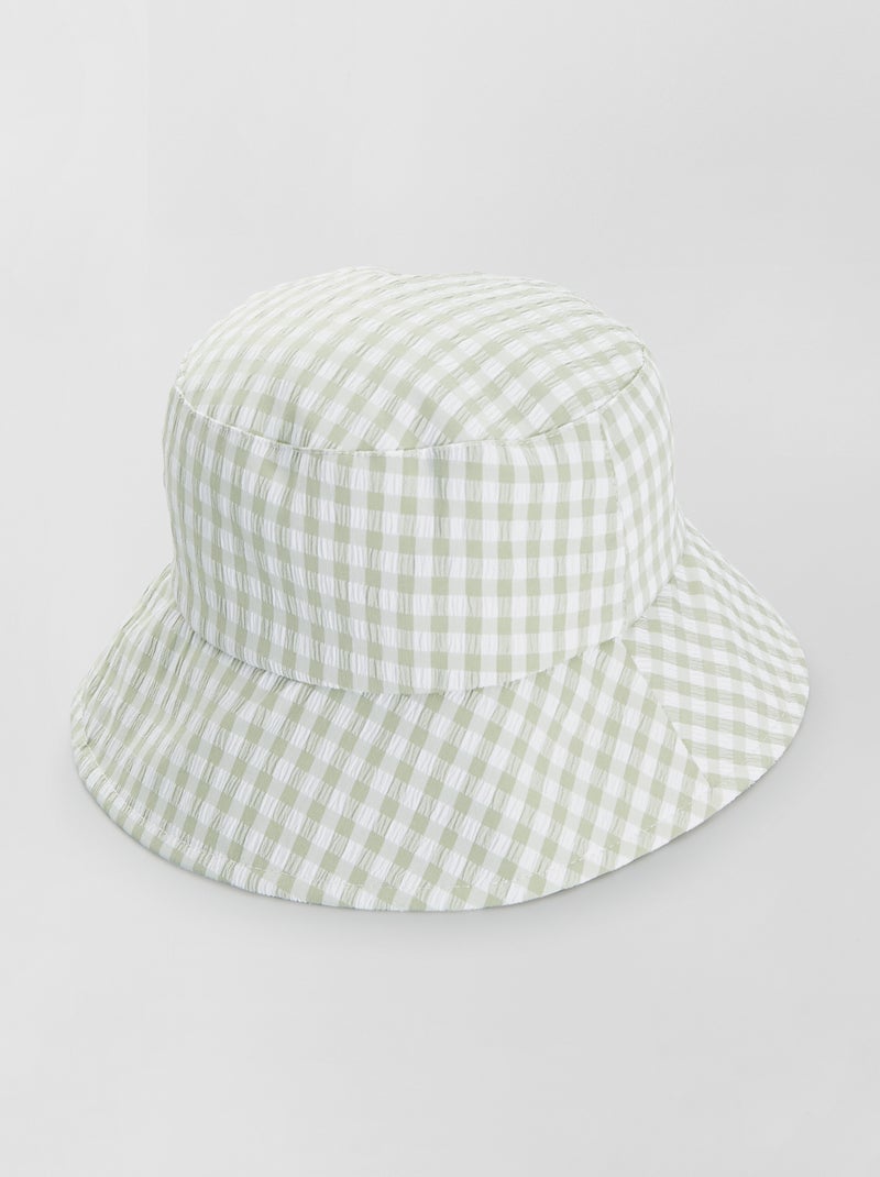 Chapéu com motivos vichy VERDE - Kiabi