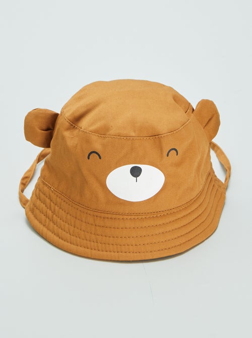 Chapéu de atar com estampado urso - Kiabi