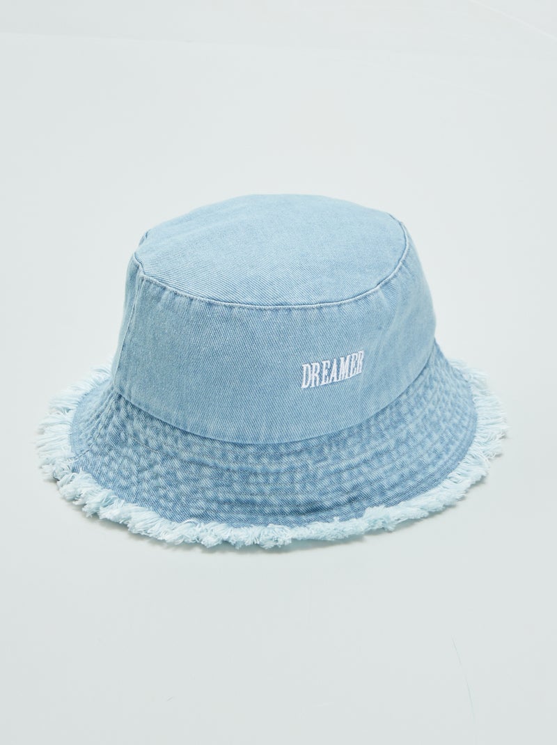Chapéu de ganga bordado 'dreamer' AZUL - Kiabi