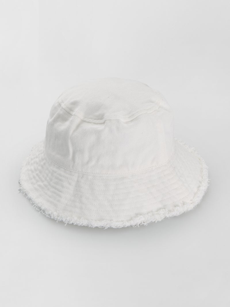 Chapéu de ganga com efeito destroy Branco - Kiabi