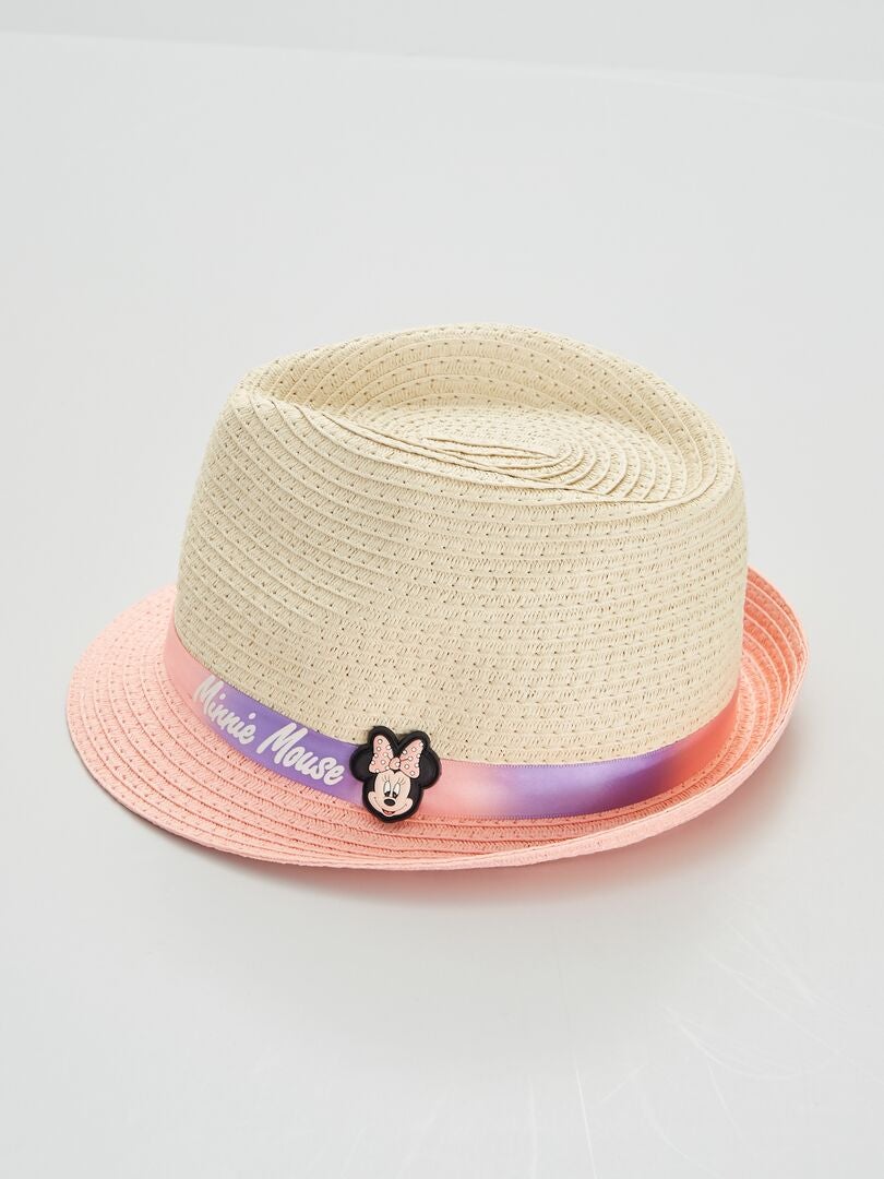 Chapéu de palha bicolor 'Minnie' 'Disney' ROSA - Kiabi