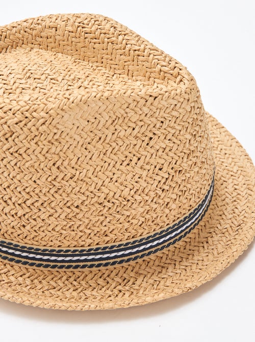 Chapéu de palha em papel entrançado - Kiabi