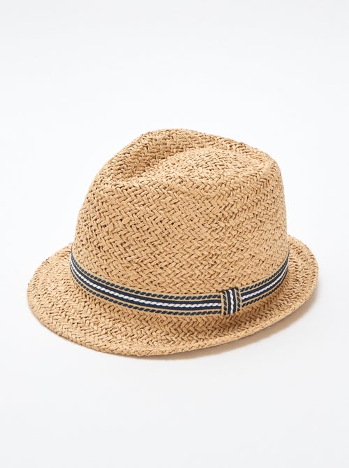 Chapéu de palha estilo Borsalino - Kiabi