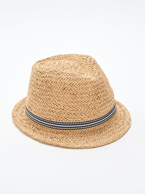 Chapéu de palha estilo Borsalino - Kiabi