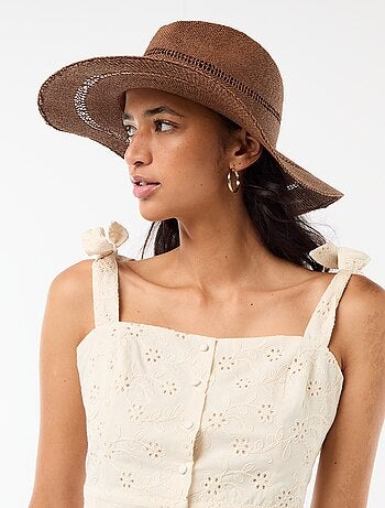 Chapéu de palha estilo Borsalino