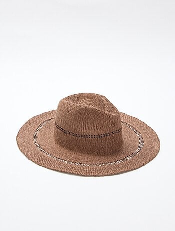 Chapéu de palha estilo Borsalino