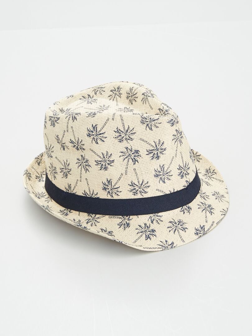 Chapéu de palha 'palmeiras' BEGE - Kiabi