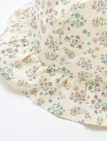 Chapéu de sol estampado com flores