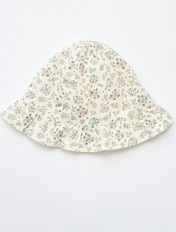 Chapéu de sol estampado com flores