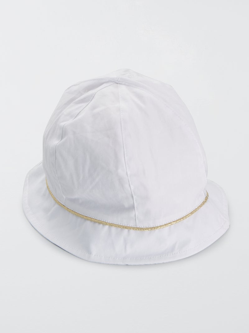 Chapéu em algodão Branco - Kiabi