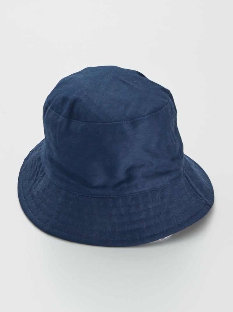Chapéu em algodão liso Azul Marinho - Kiabi