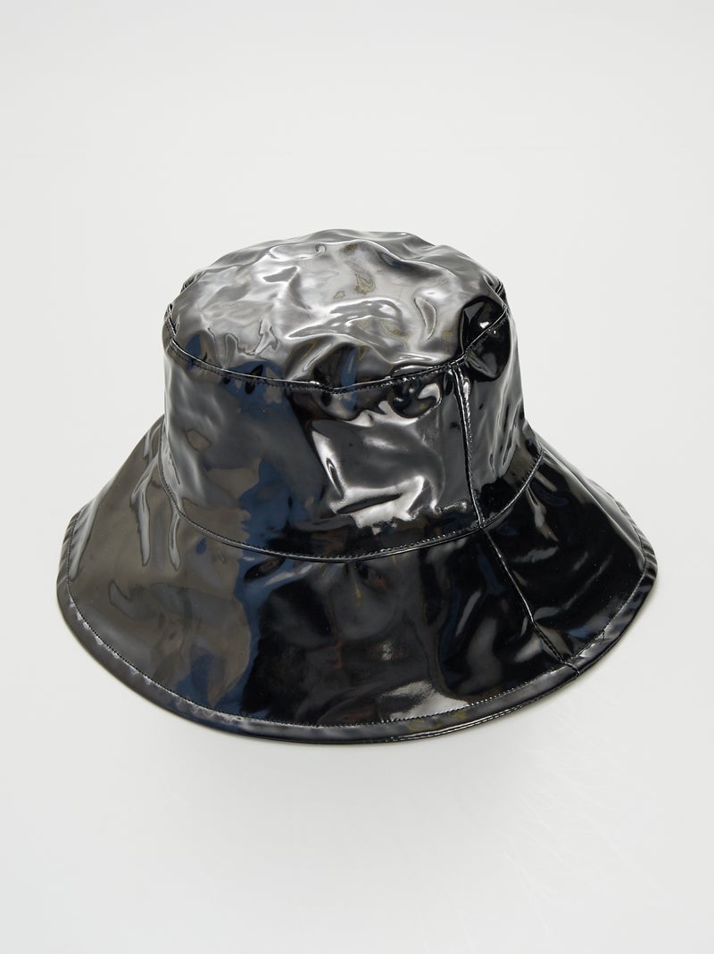 Chapéu em pele sintética de verniz Preto - Kiabi
