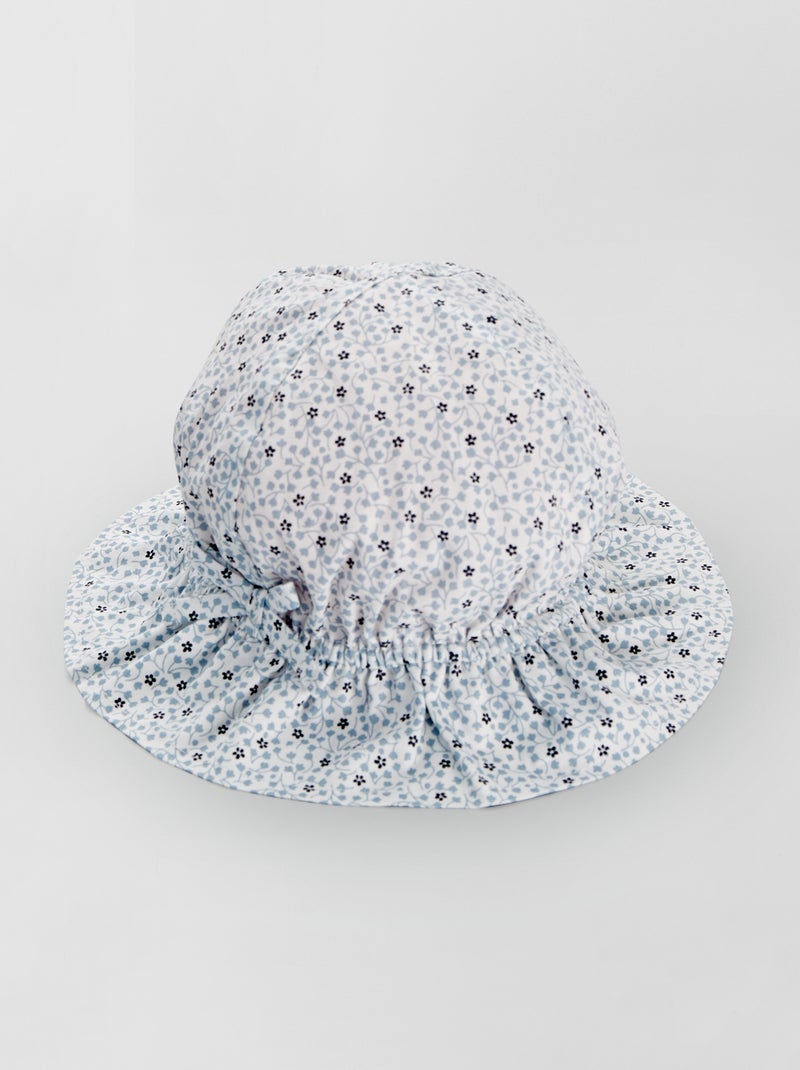 Chapéu em voile de algodão BRANCO - Kiabi