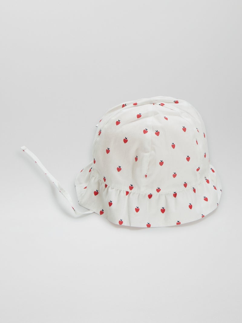 Chapéu estampado BRANCO - Kiabi