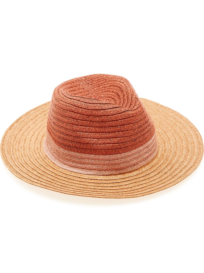Chapéu estilo panamá tricolor rosa - Kiabi