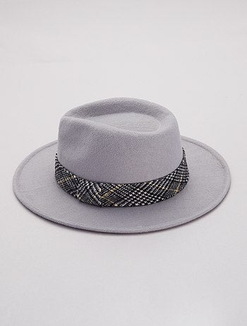 Chapéu fedora com pormenor 'jacquard' - Kiabi