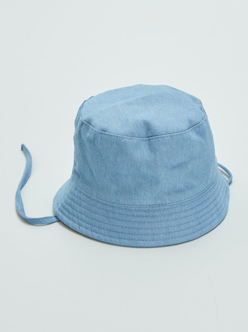 Chapéu liso de atar AZUL - Kiabi