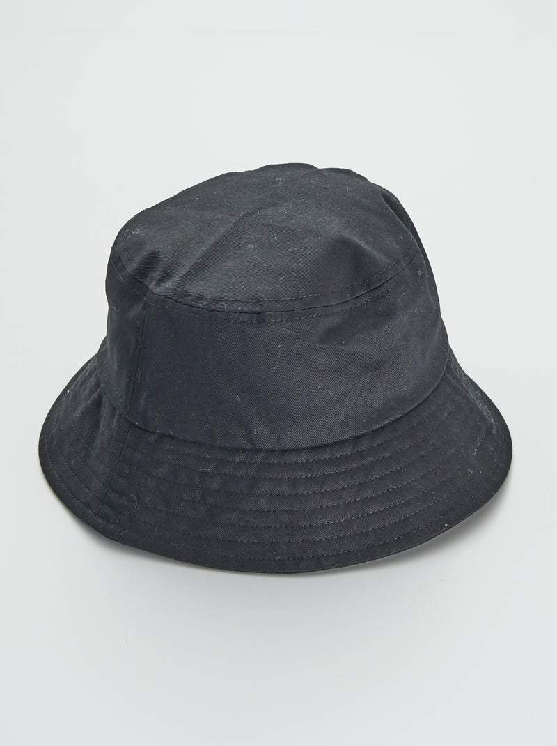 Chapéu liso em lona Preto - Kiabi