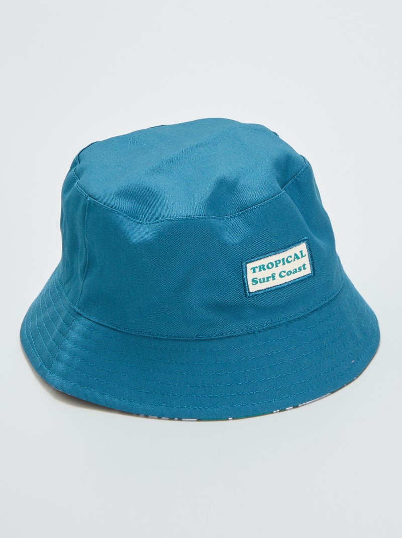 Chapéu reversível tropical AZUL - Kiabi
