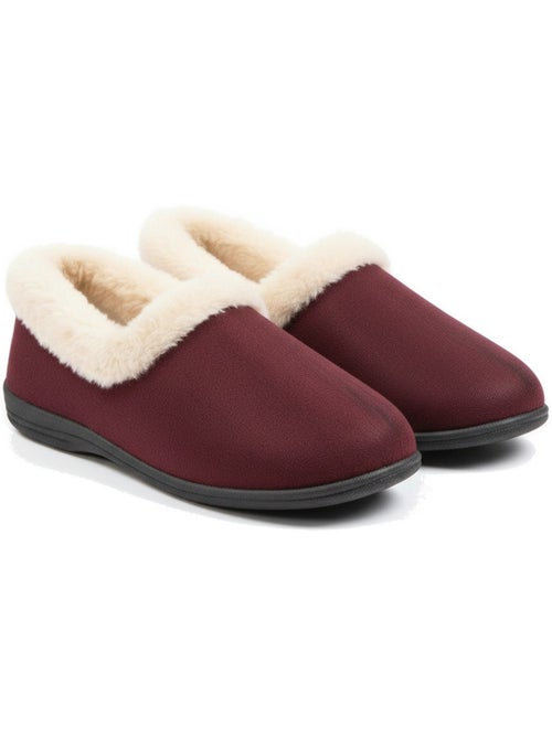 Charentaises mulher inverno ozabi, feltro liso, gola falsa pele, forradas - Kiabi Charentaises mulher inverno ozabi, feltro liso, gola falsa pele, forradas - Kiabi