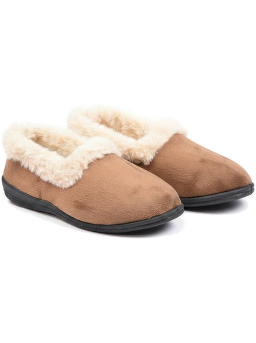 Charentaises mulher inverno ozabi, feltro liso, gola falsa pele, forradas - Kiabi Charentaises mulher inverno ozabi, feltro liso, gola falsa pele, forradas - Kiabi
