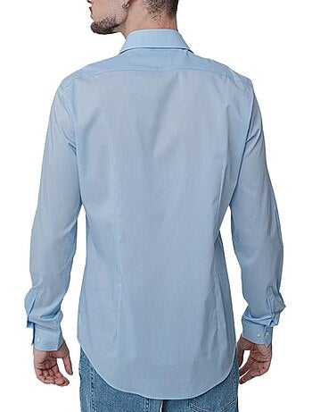 Chemise Azul Calvin Klein Jeans Sólida Lyocell para Homem