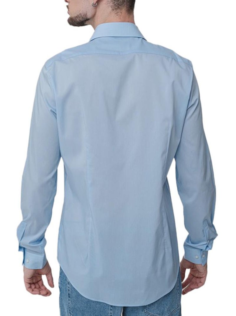 Chemise Azul Calvin Klein Jeans Sólida Lyocell para Homem Azul - Kiabi
