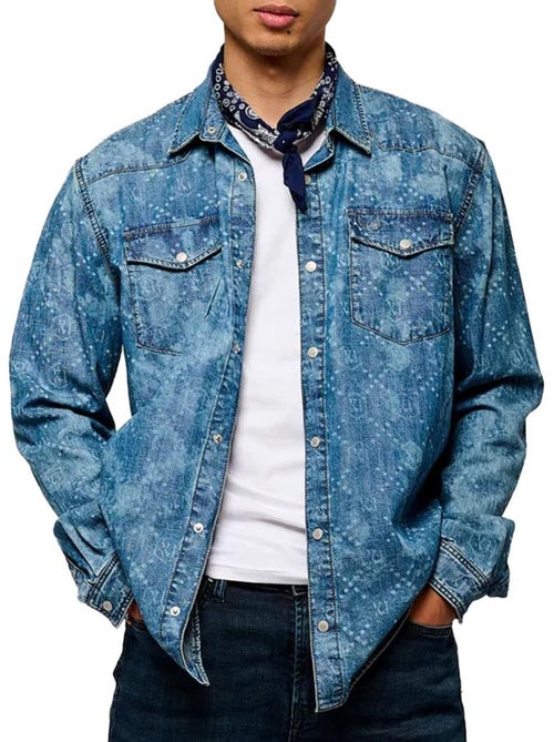 Chemise Azul Kaporal REGEN para Homem - Kiabi Chemise Azul Kaporal REGEN para Homem - Kiabi