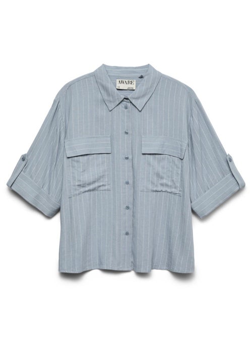 Chemise Azul para Mulher Vero Moda Awryder - Kiabi Chemise Azul para Mulher Vero Moda Awryder - Kiabi