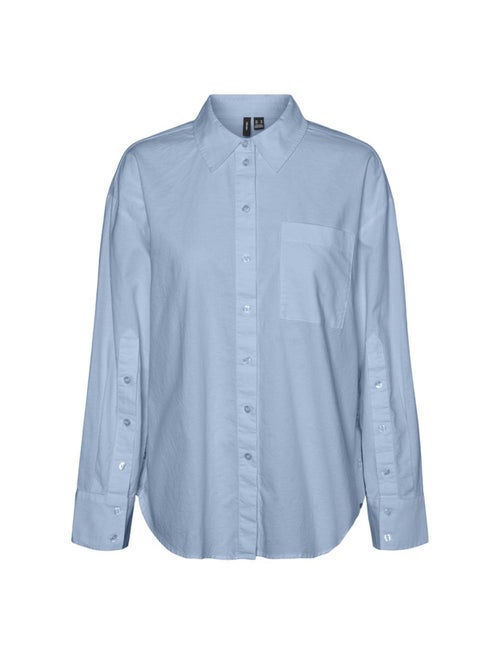 Chemise Azul para Mulher Vero Moda Nellie - Kiabi Chemise Azul para Mulher Vero Moda Nellie - Kiabi