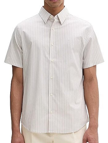 Chemise bege calvin klein jeans homem com riscas finas
