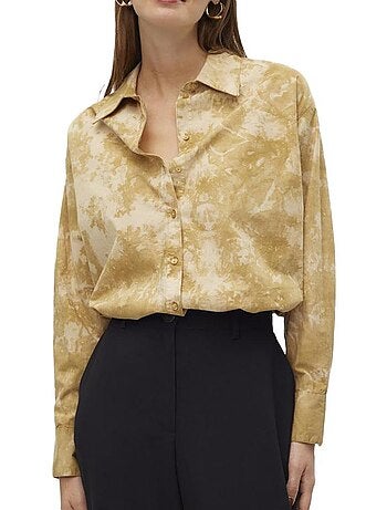 Chemise Camel Vero Moda Kristee para Mulher